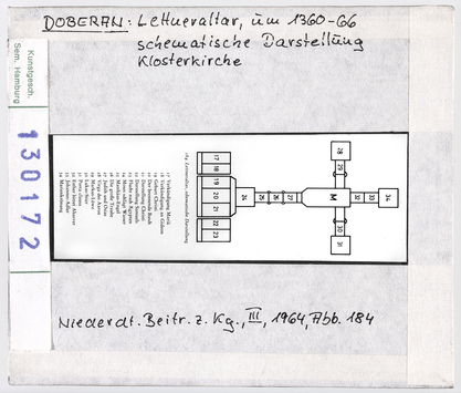 Vorschaubild Doberan: Klosterkirche, Lettner-Altar, schematische Darstellung Marienseite 